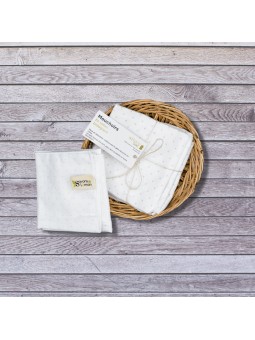 4 Petits mouchoirs en coton...